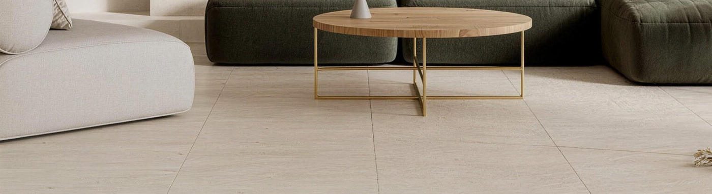 Beige Tiles with the Modern Bathroom Decoration
