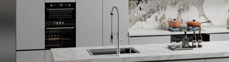 spring kitchen sink mixer tap in a luxury kitchen