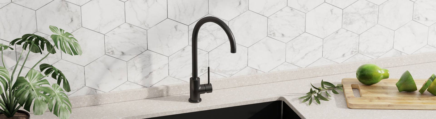 matt black brass sink mixer tap