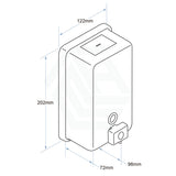 1.2L Tank Type Vertical Liquid Soap Dispenser Satin Stainless Steel Push-In Valve Surface Mounted