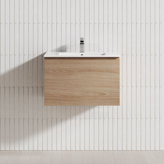1-Drawer 600/750/900/1200Mm Wall Hung Bathroom Floating Vanity Single Bowl Multi-Colour Cabinet Only