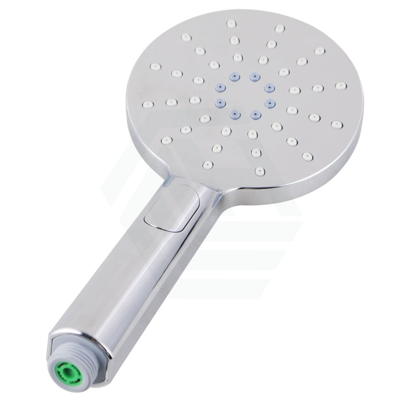 10 Inch 250Mm Round Chrome Twin Shower Station Top Water Inlet With 3 Functions Handheld Showers