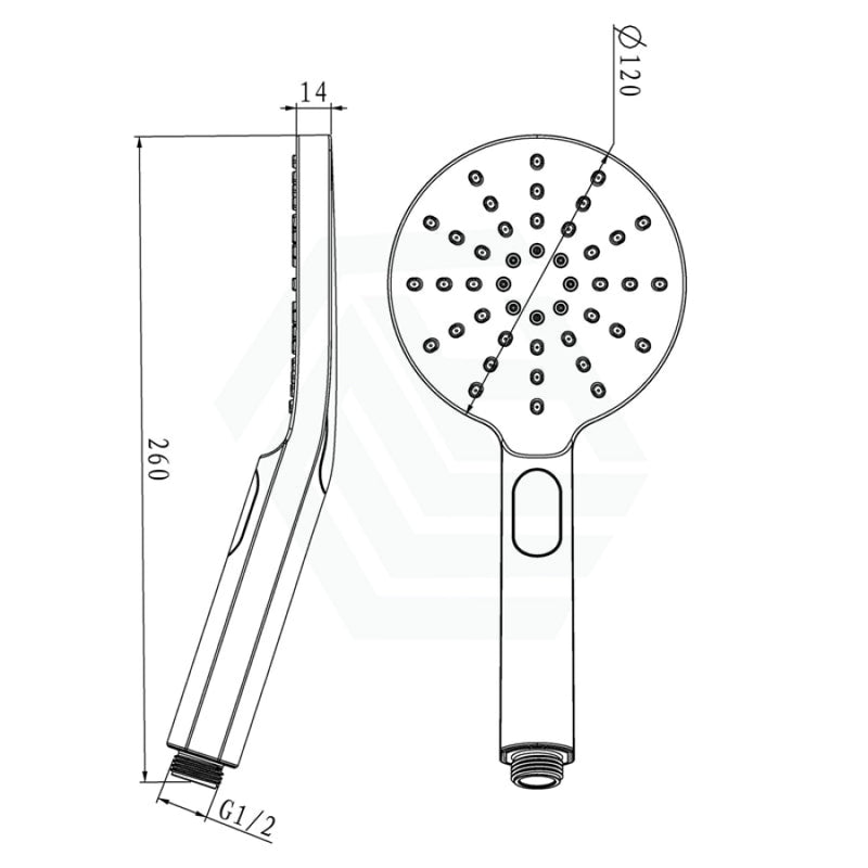 10 Inch 250Mm Round Chrome Twin Shower Station Top Water Inlet With 3 Functions Handheld Showers