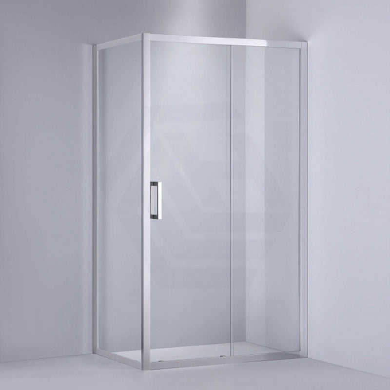 1040-1750X1900Mm L Shape Shower Screen Sliding Door Chrome Semi-Frameless 6Mm Glass With Return