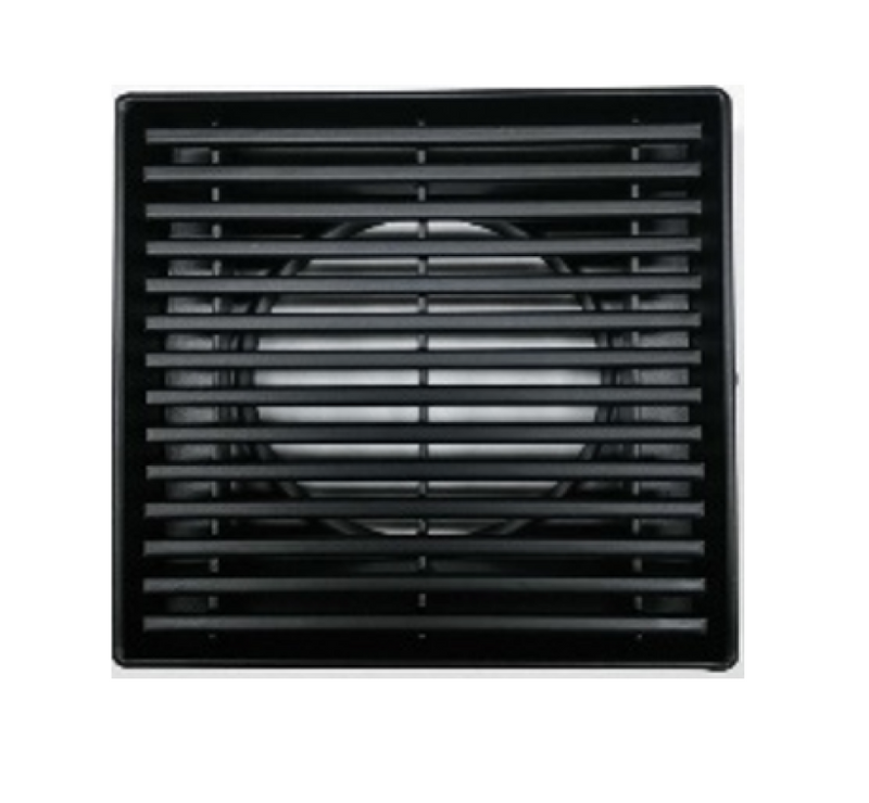 110X110Mm Matt Black Linear Floor Waste Drain Stainless Steel 80Mm Outlet Wastes