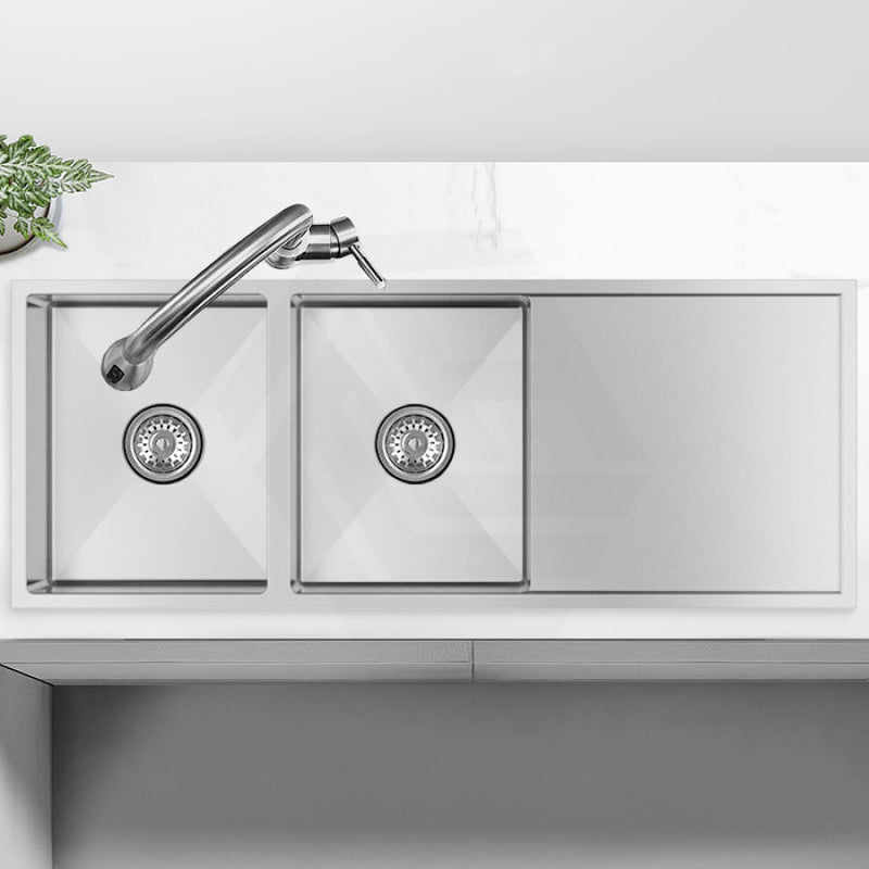 1160X460X230Mm 1.2Mm Handmade Top/undermount Double Bowls Kitchen Sink