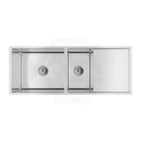 1160X460X230Mm Handmade Kitchen Sink One And Half Double Bowls With Drainer Board