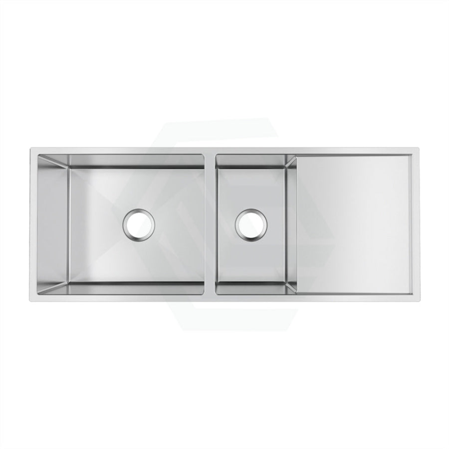 1160X460X230mm Handmade Kitchen Sink One And Half Double Bowls With Drainer Board