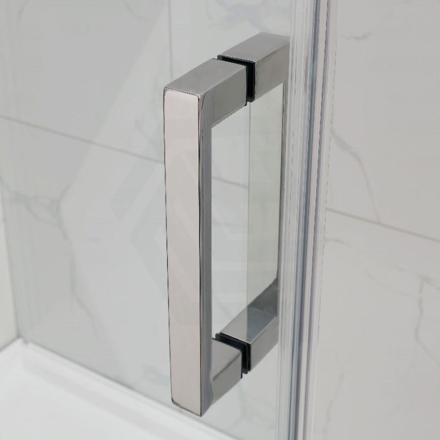 Frame Less Window Handle L Shape Frameless Sliding Shower Screen - Chrome Square Handle