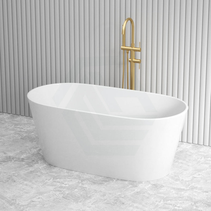 1200/1300/1400/1500/1600/1700mm Oval Bathtub Freestanding Acrylic Gloss White No Overflow Bathtubs