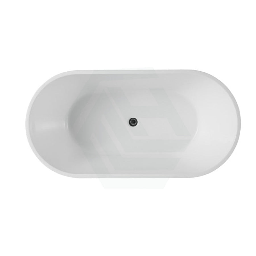 1200/1300/1400/1500/1600/1700mm Oval Bathtub Freestanding Acrylic Gloss White No Overflow