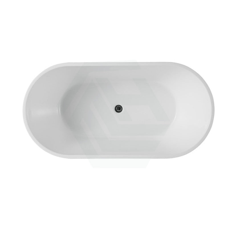 1200/1300/1400/1500/1600/1700Mm Oval Bathtub Freestanding Acrylic Gloss White No Overflow