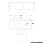1200/1300/1400/1500/1600/1700mm Square Bathtub Multi Fit Corner Back To Wall Freestanding Acrylic