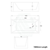 1200/1300/1400/1500/1600/1700mm Square Bathtub Multi Fit Corner Back To Wall Freestanding Acrylic