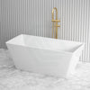 1200/1400/1500/1700Mm Qubist Square Bathtub Freestanding Acrylic Gloss White No Overflow Bathtubs