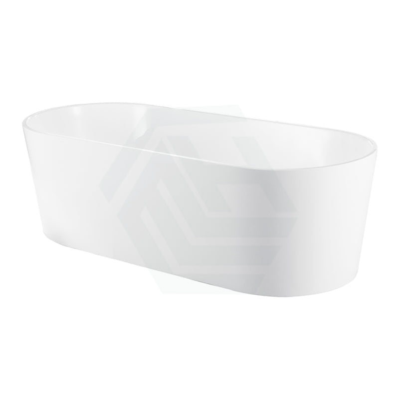 1200/1500/1680Mm Eudora Oval Bathtub Freestanding Acrylic Gloss White No Overflow