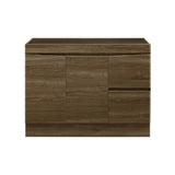 1200Mm Freestanding With Kickboard Mdf Curve Edge Vanity Dark Oak Finish Left / Right Drawers