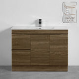 1200mm Kickboard Curve Edge Vanity Cabinet Dark Oak