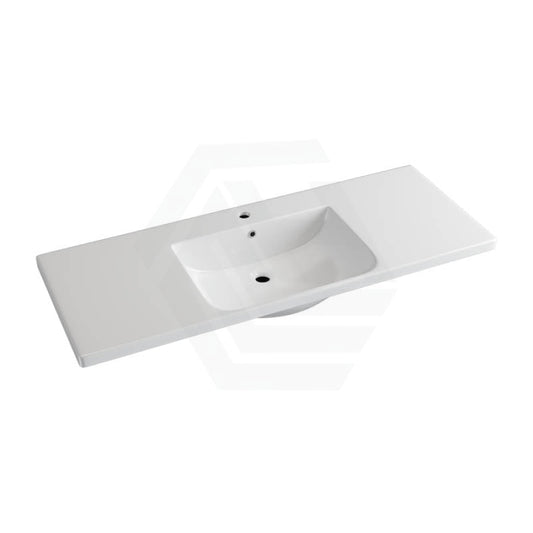 1205X460X165Mm D Shape Ceramic Top For Bathroom Vanity Sleek High Gloss Single Bowl 1 Tap Hole