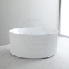 1280Mm Como Groove Freestanding Bathtub Matt White Acrylic Round No Overflow Bathtubs