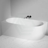 1485/1680mm Bathtub Left Corner Back Acrylic Gloss White No Overflow