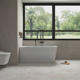 1300/1400/1485/1680mm Nerida Bathtub Left Corner Back Acrylic Gloss White No Overflow Bathtubs