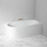 1300/1400/1485/1680mm Nerida Bathtub Right Corner Acrylic Gloss White No Overflow Bathtubs