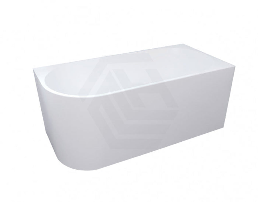 1485/1680mm Nerida Bathtub Right Corner Acrylic Gloss White No Overflow