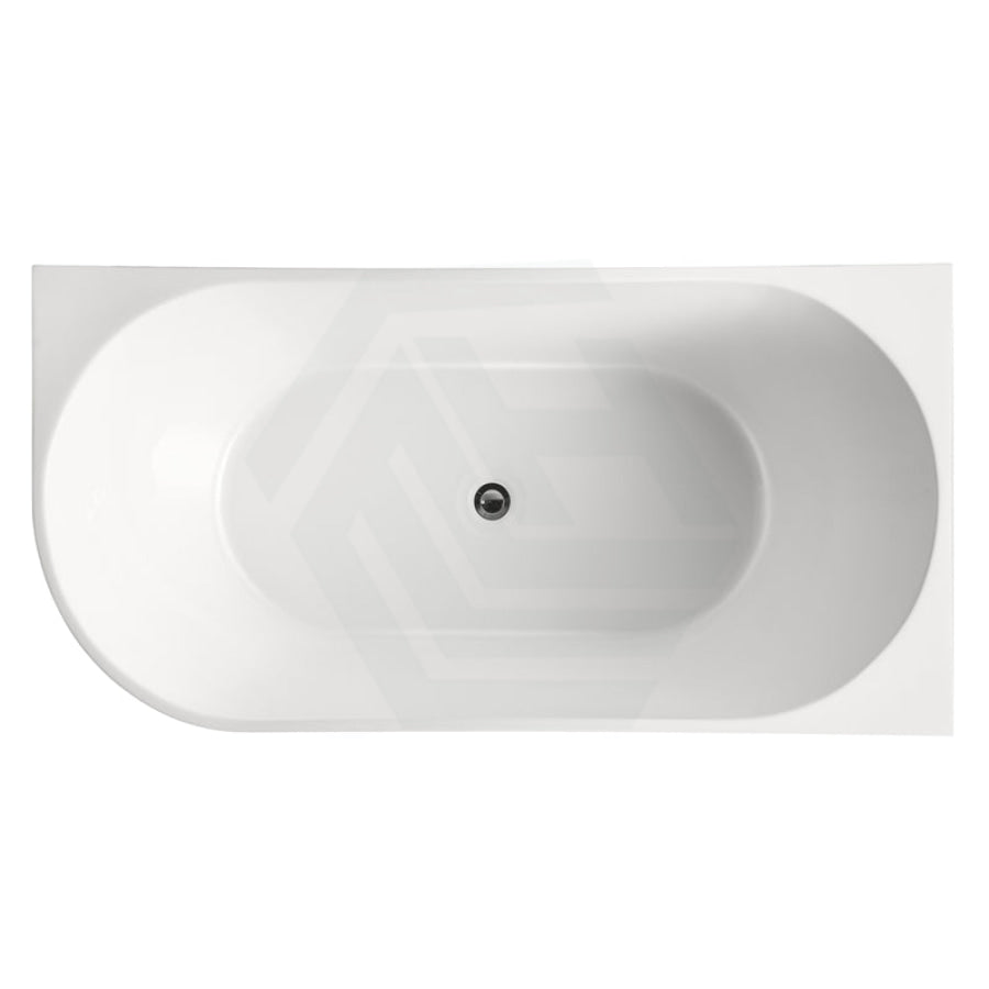 1485/1680mm Nerida Bathtub Right Corner Acrylic Gloss White No Overflow