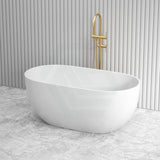 1400/1530/1690mm Moah Oval Gloss White Freestanding Bathtub Acrylic No Overflow Bathtubs