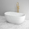 1400/1530/1690mm Moah Oval Gloss White Freestanding Bathtub Acrylic No Overflow Bathtubs