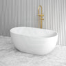 1400/1530/1690mm Noah Oval Freestanding Bathtub Acrylic Matt White No Overflow Bathtubs