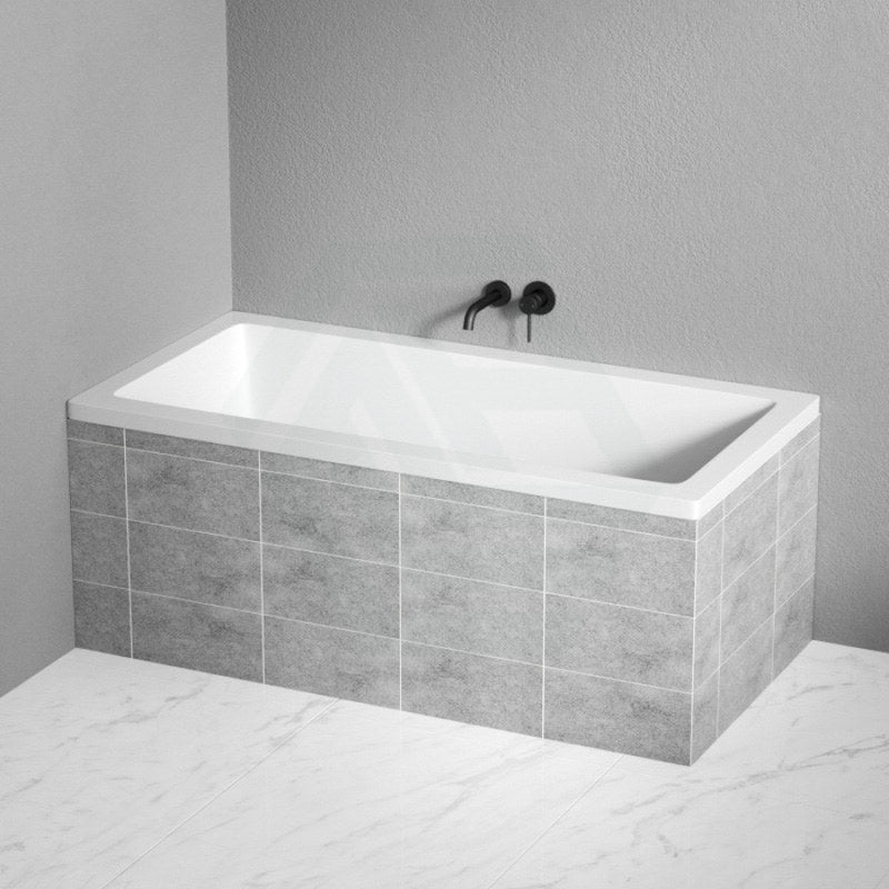 1470/1690mm Square Drop in Bathtub Acrylic White Built in Shower Bath