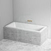 1470/1690Mm Square Drop In Bathtub Acrylic Gloss White Built Shower Bath Drop-In Bathtubs