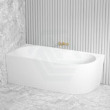 1485/1680mm Nerida Bathtub Left Corner Acrylic Matt White No Overflow Bathtubs