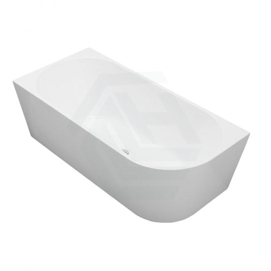 1485/1680mm Nerida Bathtub Left Corner Acrylic Matt White No Overflow