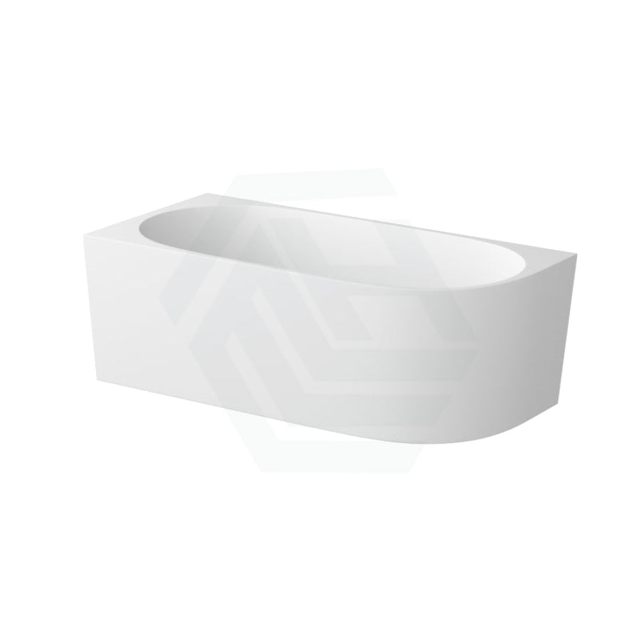 1485/1680mm Nerida Bathtub Left Corner Acrylic Matt White No Overflow