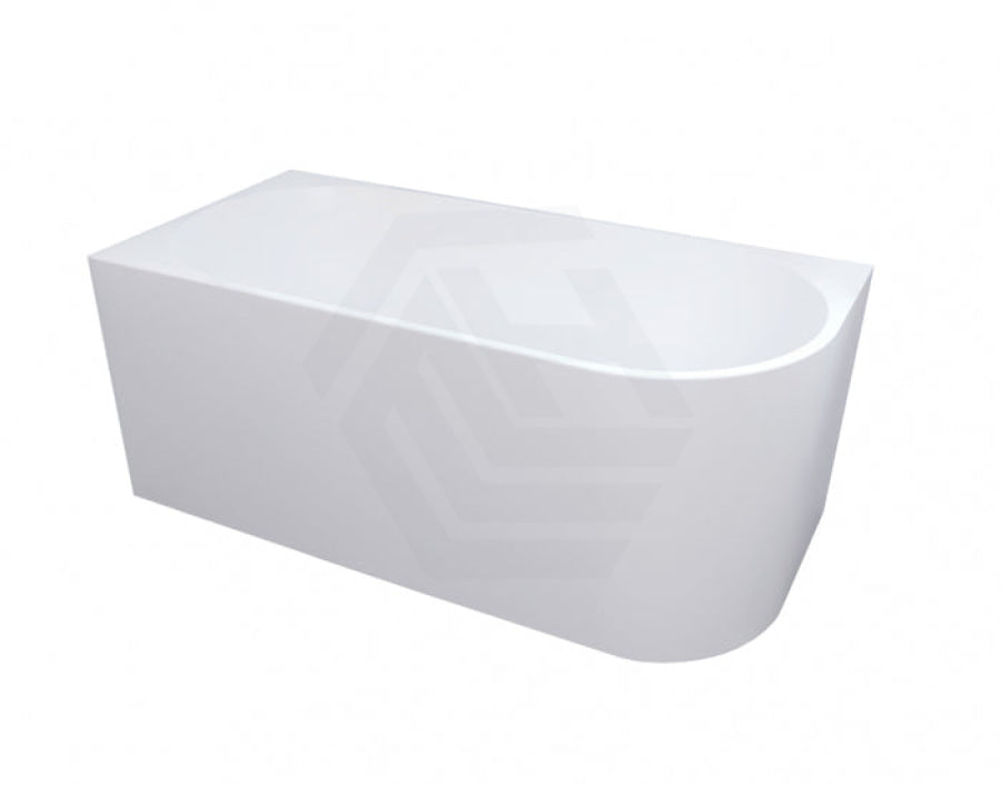 1485/1680mm Nerida Bathtub Left Corner Acrylic Matt White No Overflow
