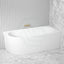 1485/1680mm Nerida Bathtub Right Corner Acrylic Matt White No Overflow Bathtubs