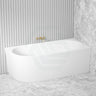 1485/1680mm Nerida Bathtub Right Corner Acrylic Matt White No Overflow Bathtubs