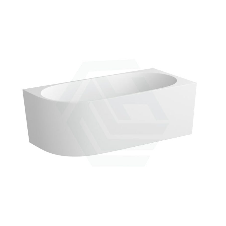 1485/1680mm Nerida Bathtub Right Corner Acrylic Matt White No Overflow