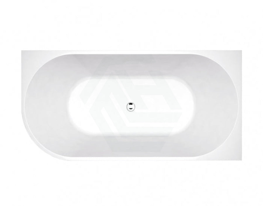 1485/1680mm Nerida Bathtub Right Corner Acrylic Matt White No Overflow