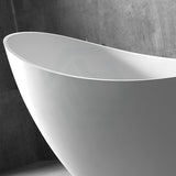 1490/1680mm Posh Oval Matt White Freestanding Special Shape Bathtub Acrylic No Overflow