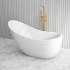 1490/1680Mm Posh Oval Matt White Freestanding Special Shape Bathtub Acrylic No Overflow Bathtubs
