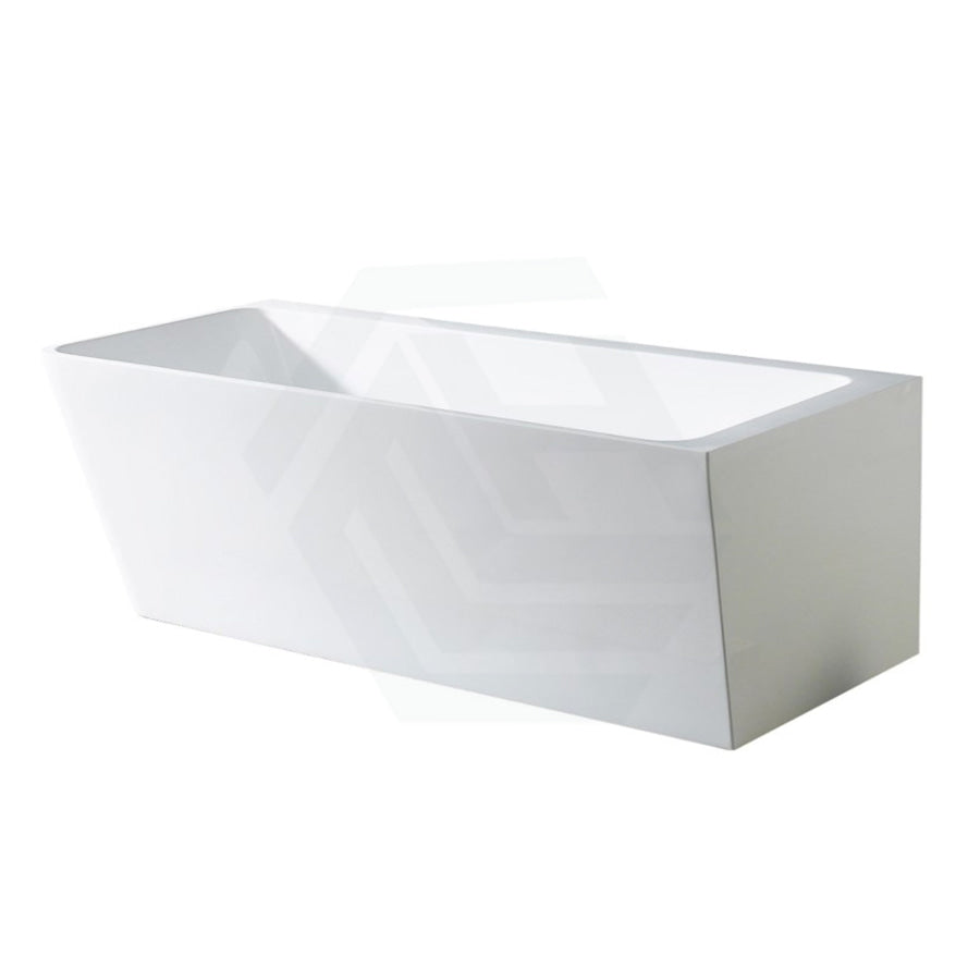 1490/1695mm Avis Corner Back Bathtub Right Acrylic Gloss White No Overflow