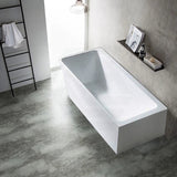 1490/1695mm Avis Corner Back Bathtub Right Acrylic Gloss White No Overflow