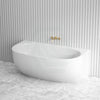 1490/1700Mm Ethen Bathtub Back To Wall Gloss White No Overflow Bathtubs