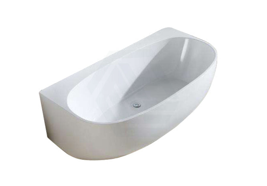1490/1700mm Ethen Bathtub Back To Wall Gloss White No Overflow