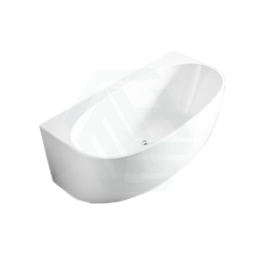 1490/1700mm Ethen Bathtub Back To Wall Gloss White No Overflow