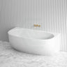1490/1700mm Ethen Bathtub Back To Wall Gloss White No Overflow Bathtubs
